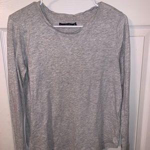 A&F plain gray long sleeve shirt